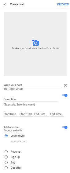 Google My Business Posts feature